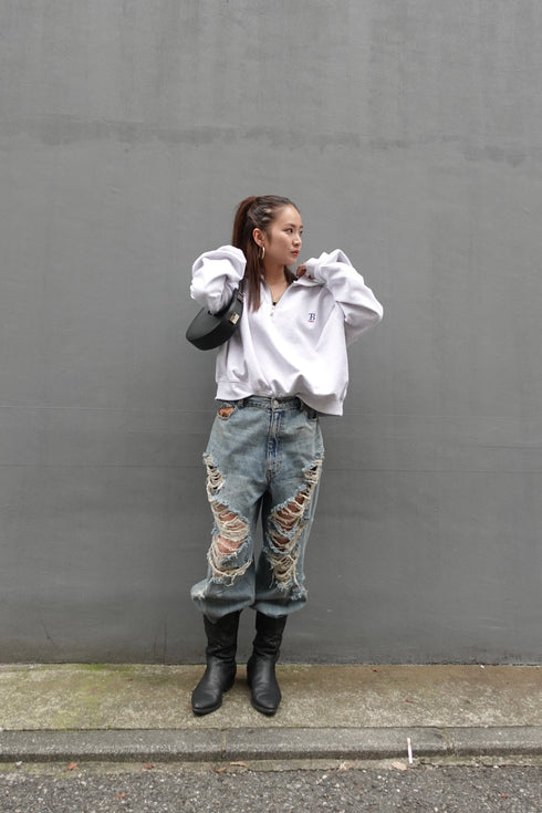 オーバークラッシュデニム